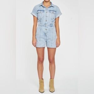 Daze Topanga Romper Short Sleeve - Dolphin
